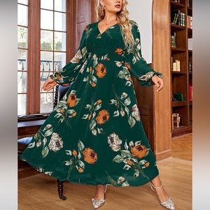 Woman’s floral plus size dress